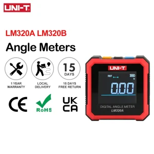 UNI-T LM320A / LM320B – Rapporteur numérique magnétique avec lasers – Inclinomètre de précision 360°