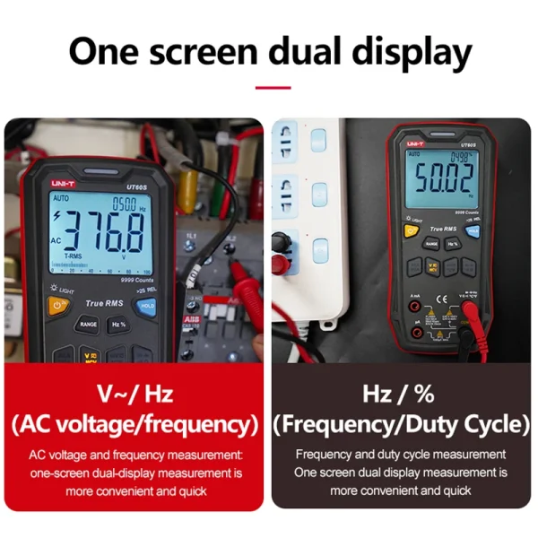 Multimètre numérique intelligent UNI-T UT60S UT60BT 1000V AC DC, voltmètre ampèremètre True RMS, compteur de fréquence, testeur de température de condensateur – Image 5