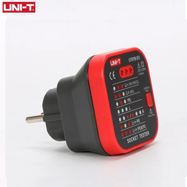 UNI-T UT07 testeurs de prises détecteur prise ue terre neutre prise d'incendie polarité contrôle de Phase détection de câblage Test de fuite RCD – Image 15