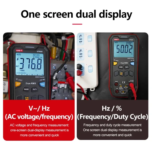 Multimètre numérique intelligent UNI-T UT60S UT60BT 1000V AC DC, voltmètre ampèremètre True RMS, compteur de fréquence, testeur de température de condensateur – Image 14