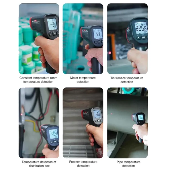 UNI-T thermomètre infrarouge numérique UT306S UT306C thermomètre sans contact pistolet de mesure de température Laser-50-500 Termometro – Image 6