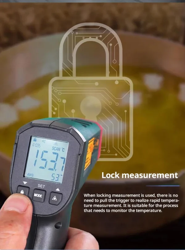 UNI-T thermomètre numérique UT306S UT306C sans contact industriel infrarouge Laser température mètre température pistolet testeur-50-500 – Image 14