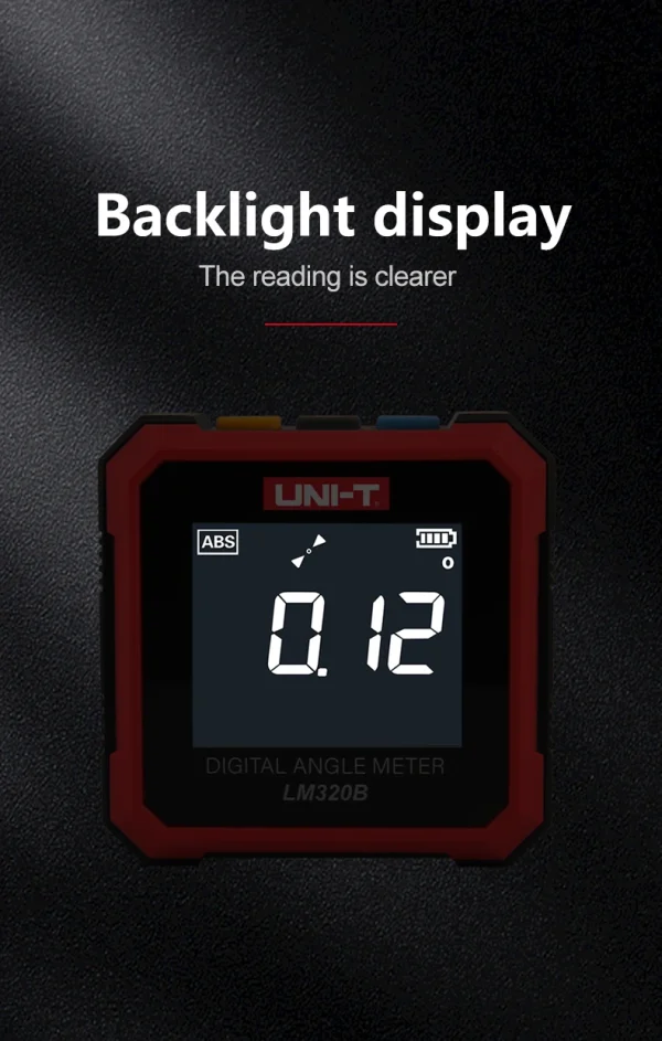 UNI-T LM320A LM320B Compteur d'angle Inclinomètre magnétique LM320F Rapporteur igital Angle Finder Biseau Boîte Outil de mesure d'angle – Image 30