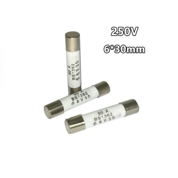 Kit 75 Fusibles en Céramique 6x30mm – 0.5A à 30A, Assortiment 250V, Tube de Protection – Image 4