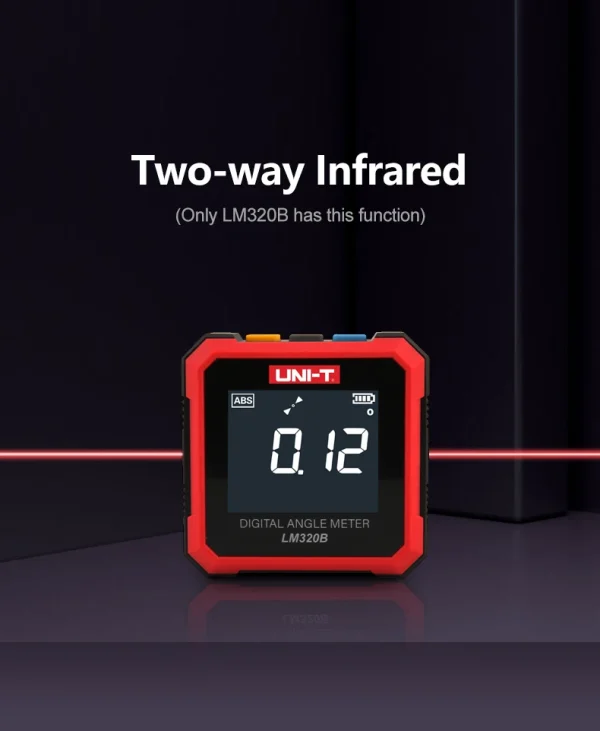 UNI-T LM320A LM320B Compteur d'angle Inclinomètre magnétique LM320F Rapporteur igital Angle Finder Biseau Boîte Outil de mesure d'angle – Image 29