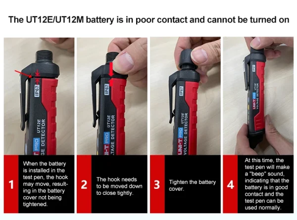UNI-T UT12E UT12M prise murale détecteur de tension ca indicateur 24 V-1000 V sans Contact Volt courant capteur électrique stylo de Test – Image 13