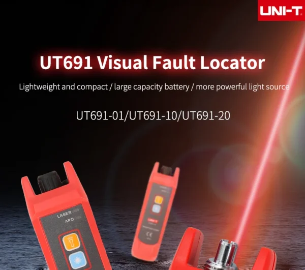 UNI-T UT691 Localisateur de défaut visuel 15km Stylo de test de fibre optique Stylo lumineux Stylo lumineux Testeur de source de lumière rouge – Image 8