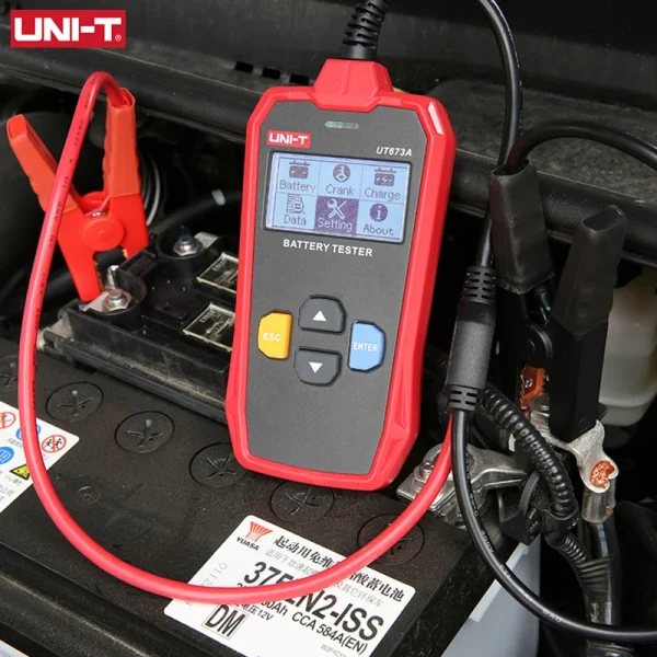 Testeur de batterie de voiture UNI-T, analyseur de chargeur 12V 24V DC UT673A UT675A, testeur de charge de capacité, Test du système de démarrage 40-2000CCA – Image 6