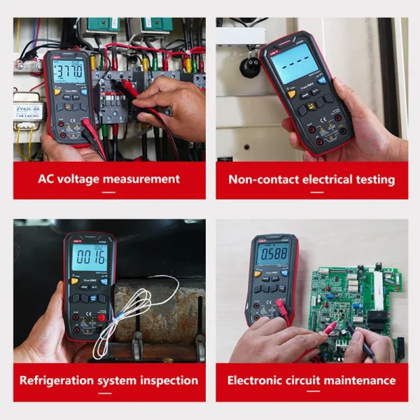 Multimètre numérique intelligent UNI-T UT60S UT60BT 1000V AC DC, voltmètre ampèremètre True RMS, compteur de fréquence, testeur de température de condensateur – Image 3