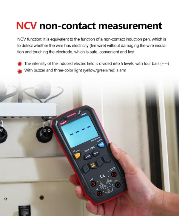 Multimètre numérique intelligent UNI-T UT60S UT60BT 1000V AC DC, voltmètre ampèremètre True RMS, compteur de fréquence, testeur de température de condensateur – Image 22
