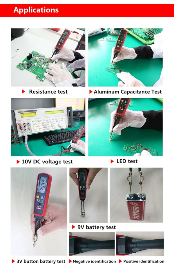 UNI-T UT116C UT11snapSMD testeur mètre pince à épiler rotative 02/10/2018 puzzles itance LED Diode continuité testeur de batterie – Image 13