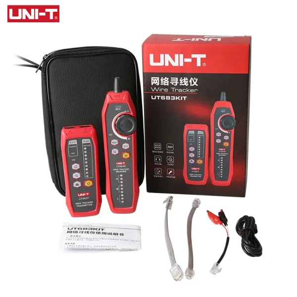 Testeur Lan UNI-T UT683KIT, traceur de fil , traceur de câbles RJ45 RJ11, détecteur de ligne téléphonique – Image 6