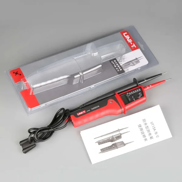 Testeur de tension numérique UNI-T UT15C – Étanche IP65, LCD, 24 à 690V AC/DC – Détection de phase et RCD – Image 6