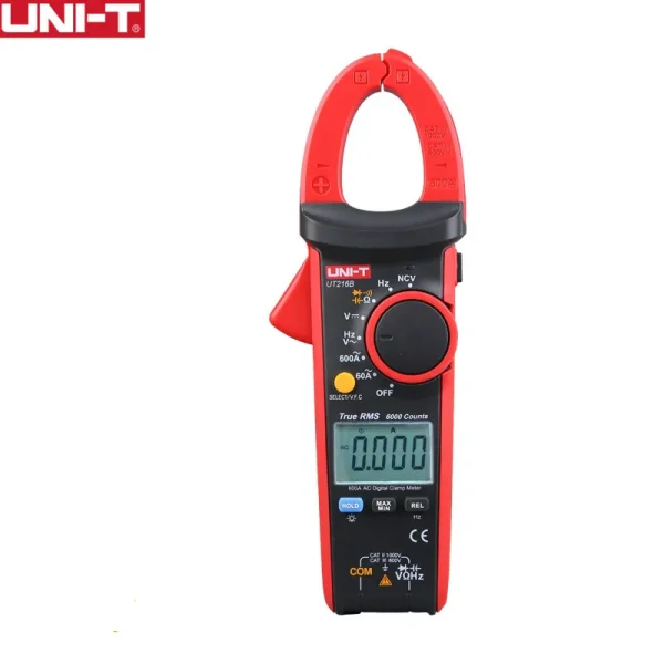 Pince ampèremétrique numérique UNI-T UT216B 600A AC/DC Voltmètre de tension NCV V.F.C Diode LCD Rétro-éclairage pour les tests électriques