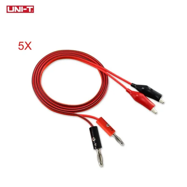 Connecteur de fils de test Alligator Cilp à AV Gels Plug, testeur de touristes, pince à pince crocodile, multimètre électronique, alimentation CC, sonde, 1m – Image 7