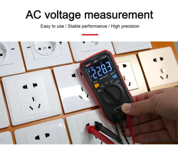 UNI-T Utree UT123D Mini multimètre numérique testeur de température données AC DC voltmètre tension de poche ampèremètre Ohm mètre plage automatique – Image 15