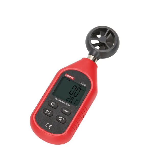 UNI-T UT363 anémomètre portatif numérique UT363BT mesure de la vitesse du vent testeur de température affichage LCD débit d'air vitesse compteur de vent – Image 2