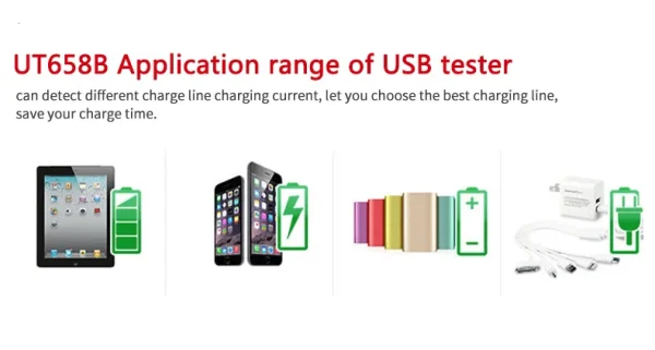 UNI T – testeur USB UT658B, pour téléphone, ordinateur, tension de charge, moniteur d'énergie, écran LCD rétro-éclairé – Image 14