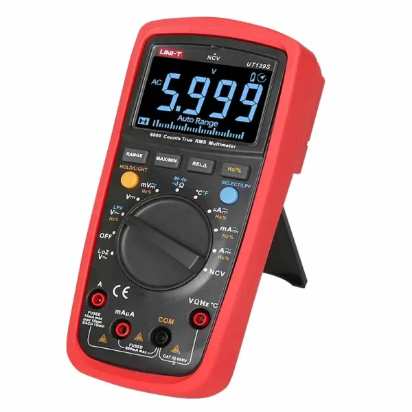 UNIT-Multimètre numérique professionnel, sonde de température, fonction Ldissolve pass (filtre passe-bas), True RMS, UT139S – Image 2