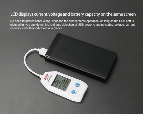 UNI-T USB Testeur UT658 Série Numérique Voltmètre Ampèremètre Courant Amperemcirculation Capacité Mètre Médecin Pour ature ilephone Tablette Puissance – Image 4