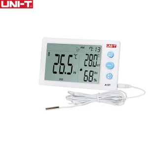 Thermomètre et hygromètre numérique à écran LCD A12T, affichage numérique de la température et de l'humidité, alarme, Station météo, instrument d'intérieur et d'extérieur