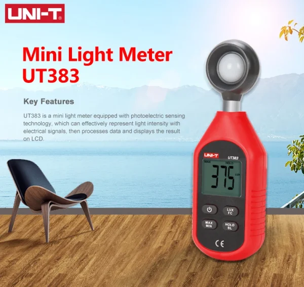 UNI-T compteur de lumière UT383 UT383BT 200,000 LUX numérique luxmètre Luminance Lux Fc Test Max Min illuminomètres photomètre – Image 9
