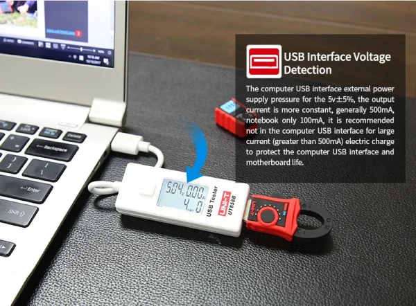 UNI T – testeur USB UT658B, pour téléphone, ordinateur, tension de charge, moniteur d'énergie, écran LCD rétro-éclairé – Image 16