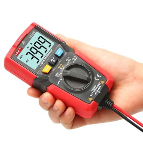 Mini multimètre numérique de poche UNI-T UT125C, testeur de température, résistance, condensateur de fréquence, Test NCV, affichage basse tension – Image 3
