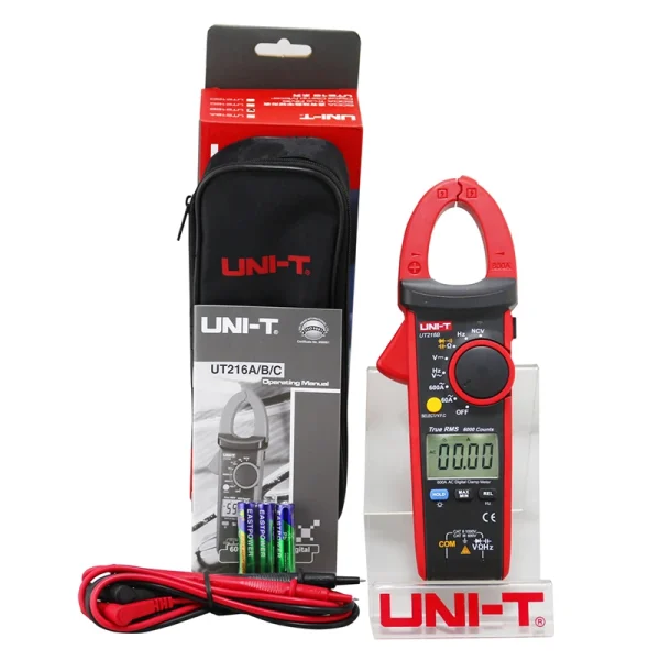 Pince ampèremétrique numérique UNI-T UT216B 600A AC/DC Voltmètre de tension NCV V.F.C Diode LCD Rétro-éclairage pour les tests électriques – Image 5