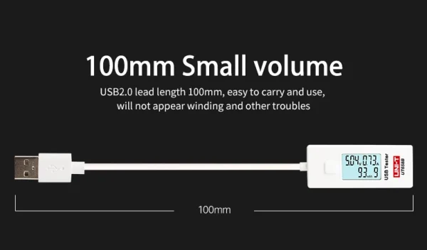 UNI T – testeur USB UT658B, pour téléphone, ordinateur, tension de charge, moniteur d'énergie, écran LCD rétro-éclairé – Image 10