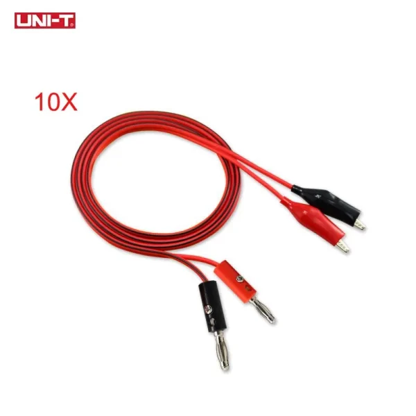 Connecteur de fils de test Alligator Cilp à AV Gels Plug, testeur de touristes, pince à pince crocodile, multimètre électronique, alimentation CC, sonde, 1m – Image 6