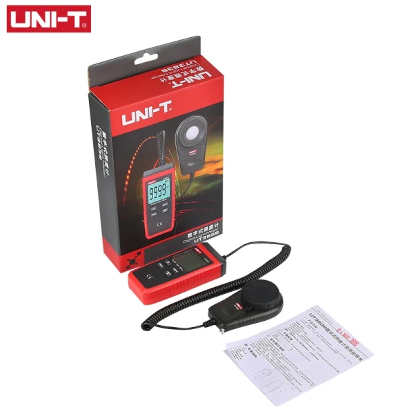 Luxmètre de lumière numérique UNI-T LUX UT383S, Luminance Lux Fc Test Max Min illuminomètres photomètre 200,000 – Image 4