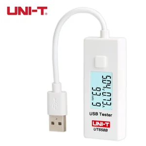 UNI T – testeur USB UT658B, pour téléphone, ordinateur, tension de charge, moniteur d'énergie, écran LCD rétro-éclairé