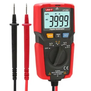 Mini multimètre numérique de poche UNI-T UT125C, testeur de température, résistance, condensateur de fréquence, Test NCV, affichage basse tension