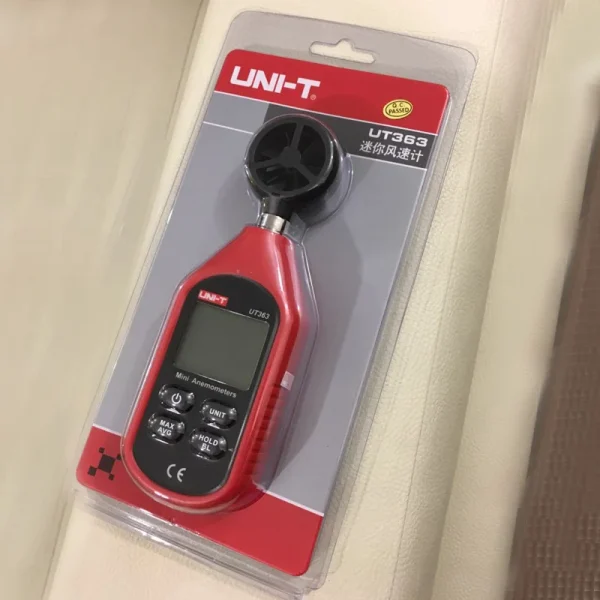 UNI-T UT363 anémomètre portatif numérique UT363BT mesure de la vitesse du vent testeur de température affichage LCD débit d'air vitesse compteur de vent – Image 3