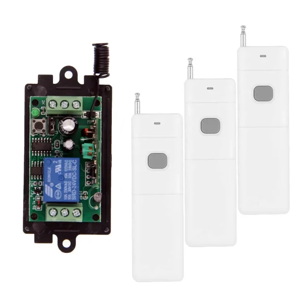 3000M longue portée DC 9V 12V 24V 1 CH 1CH RF télécommande sans fil système de commutation de lumière LED, 315/433 MHz, émetteur + récepteur – Image 8