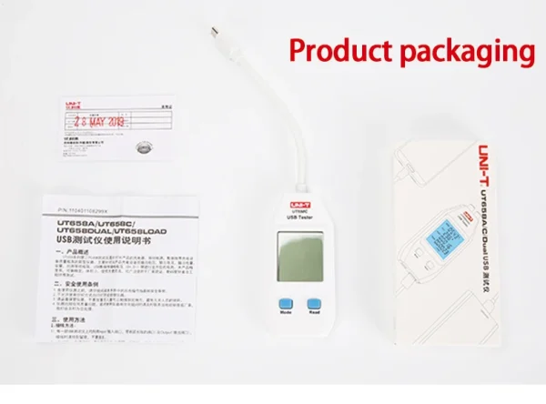 UNI-T USB Testeur UT658 Série Numérique Voltmètre Ampèremètre Courant Amperemcirculation Capacité Mètre Médecin Pour ature ilephone Tablette Puissance – Image 19