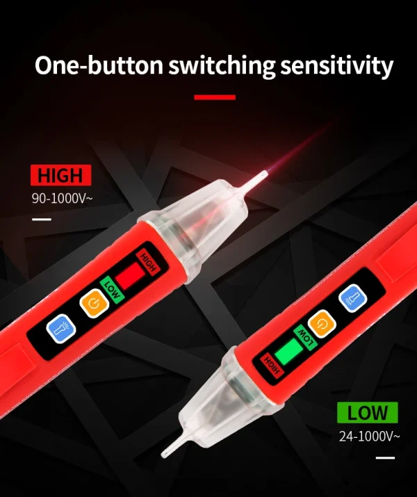 Détecteur de tension ca sans contact UNI-T UT12D UT12M UT12E 24V-1000V, stylo indicateur, crayon électrique, prise, voltmètre, testeur – Image 16