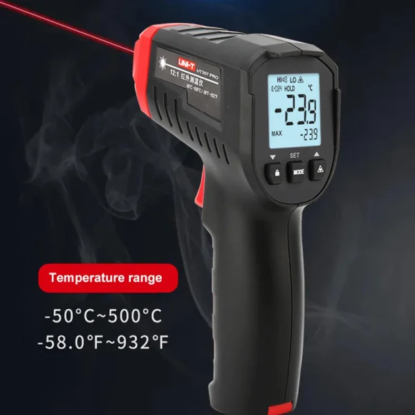 UNI-T thermomètre infrarouge numérique UT306S UT306C thermomètre sans contact pistolet de mesure de température Laser-50-500 Termometro – Image 2
