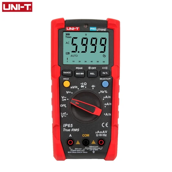 Multimètre numérique professionnel UT191T UT191E, True RMS, gamme automatique DMM 20A, ammètre 600V, condensateur AC 6000 cc – Image 7