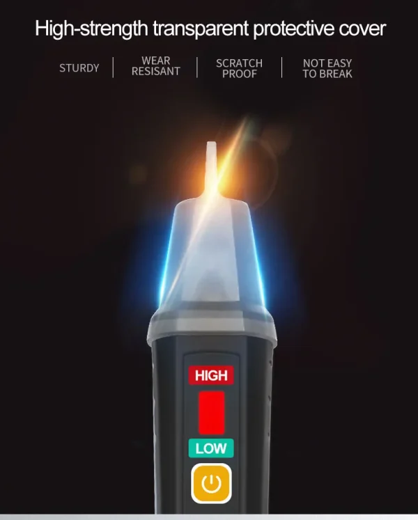 Testeur de tension ca UNI-T UT12D, détecteur, indicateur sans contact, bâton crayon 24V-1000V, puissance électrique, capteur de lumière LED – Image 21