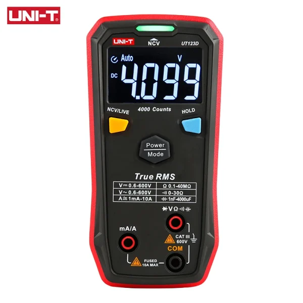 UNI-T Utree UT123D Mini multimètre numérique testeur de température données AC DC voltmètre tension de poche ampèremètre Ohm mètre plage automatique – Image 3