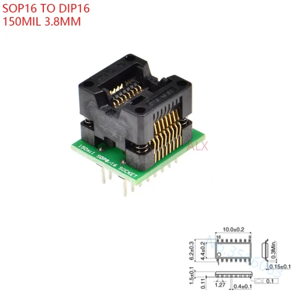 Adaptateur programmateur universel SOP/TSSOP/TQFP vers DIP – SOP8 à TQFP44, 150 à 300 mil – Image 18