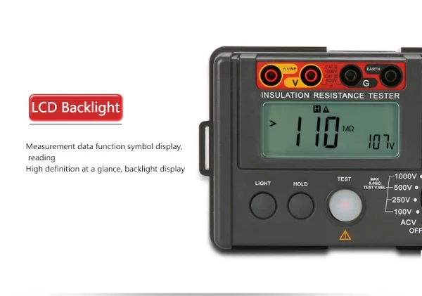 Testeurs de résistance d'isolation UNI-T UT501A, compteur numérique Milliohm 1000V, 5GΩ Ohm, plage automatique – Image 14