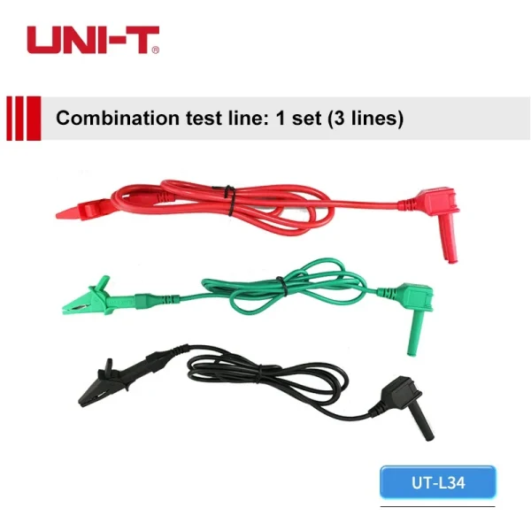 Câbles de test à pinces crocodile UNI-T UT-L34 – Compatibles UT513 / UT513A – 1000V – Image 2