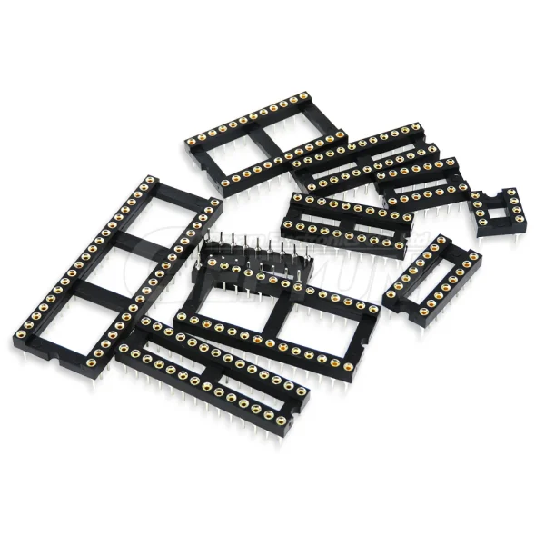 10 pièces prise IC trou rond étroit large DIP 6 8 14 16 18 20 24 28 40 broches DIP6 DIP8 DIP14 DIP16 DIP18 DIP20 DIP28 DIP40 broches – Image 14