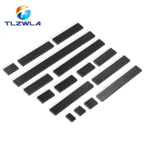 Socle d'en-tête femelle simple, pas de prise, 2.54mm, 1*2p 3p 4p 5p 6p 7p 8p 9p 10p 12p 14p 16p 18p 20, 10 pièces connecteur à broches, p 22p 40p