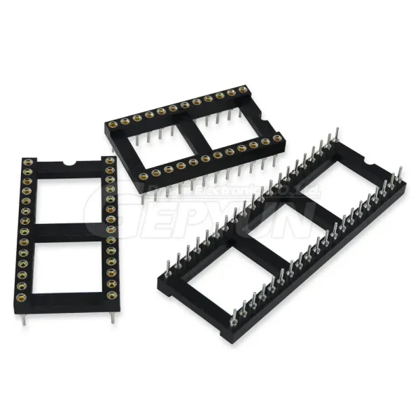 10 pièces prise IC trou rond étroit large DIP 6 8 14 16 18 20 24 28 40 broches DIP6 DIP8 DIP14 DIP16 DIP18 DIP20 DIP28 DIP40 broches – Image 6