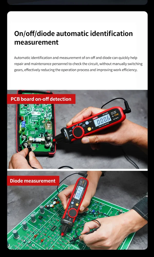 Multimètre numérique automatique de type stylo UNI-T UT118C 600V DC AC Voltmètre True RMS Dead Meter NCV puzzles itance 02/10/2018 Test – Image 14