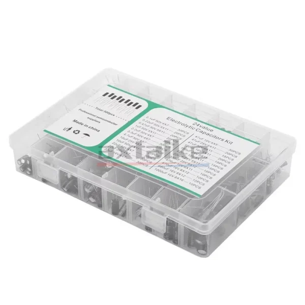 120/200/500 pièces 16V 25V 50V 0.1uF - 1000uF condensateur électrolytique en aluminium Kit assorti boîte 1uF 4.7uF 10uF 47uF 220uF 330uF 470uF – Image 6